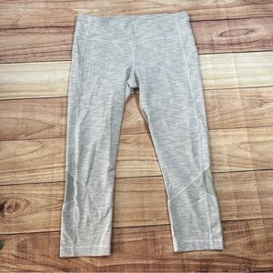 Lululemon Pace Rival Crop Leggings‎ Pants Seal Grey 22” Women’s Size 10